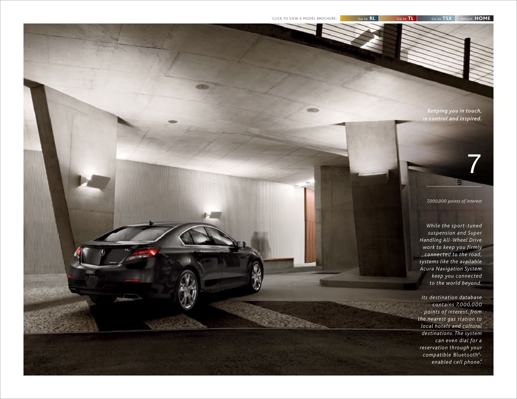 2012 Acura RL TL TSX Brochure Page 20